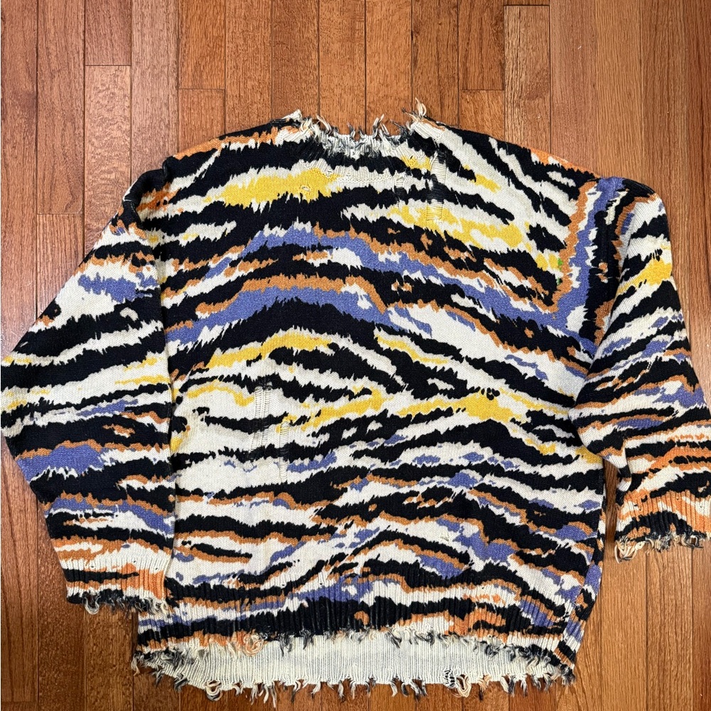 Women’s R13 Animal Print Crewneck Sweater - Medium